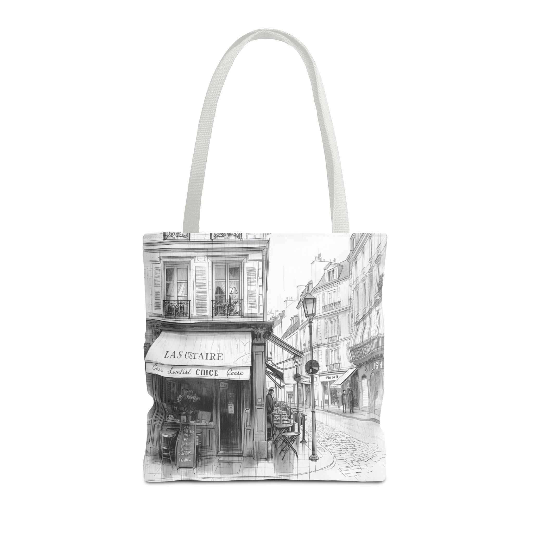 Parisian Street Art Tote Bag - Stylish AOP Design for Everyday Use